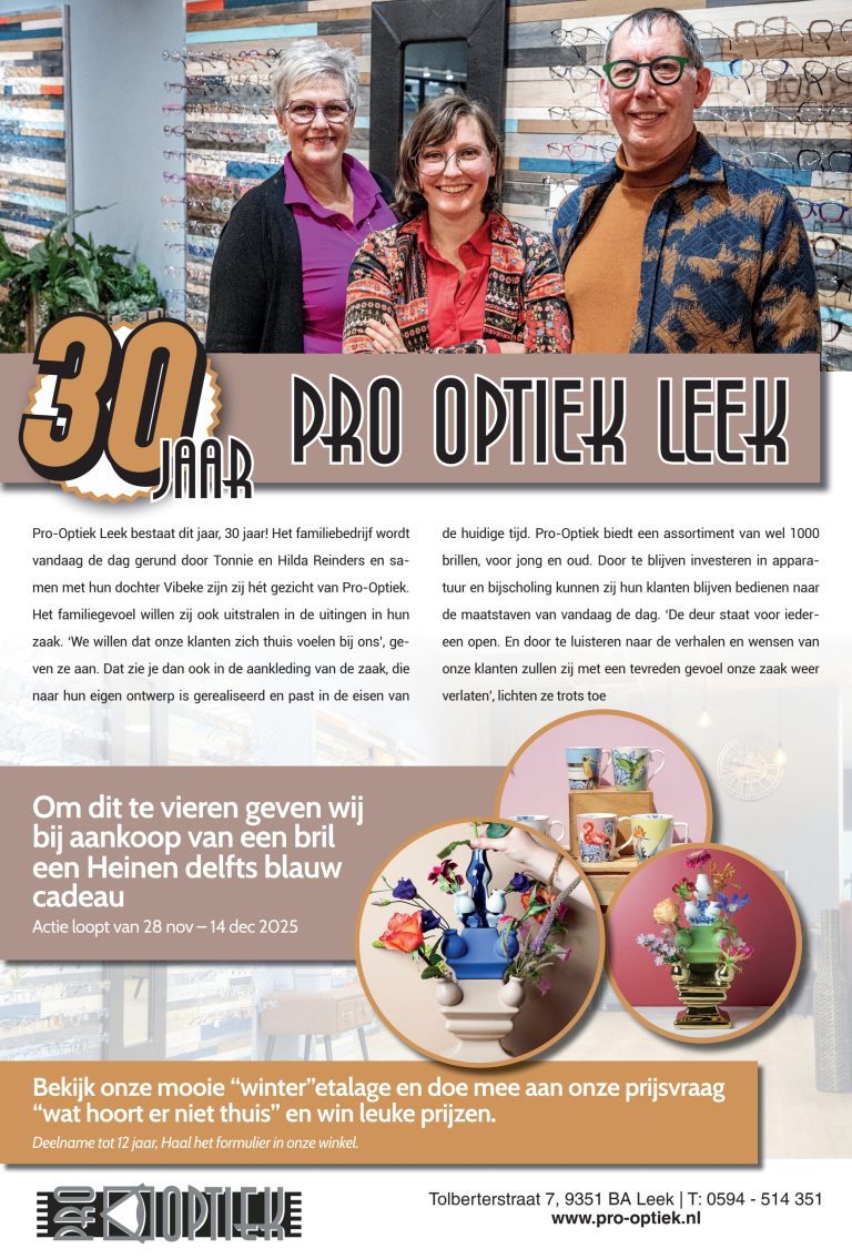 Pro Optiek 30 JAAR!